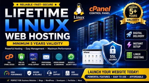 Lifetime web hosting - hosting, linux
