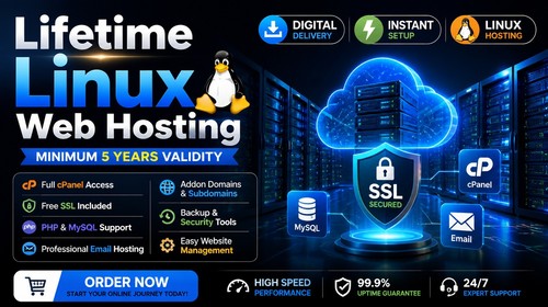Linux lifetime hosting - lifetime, with